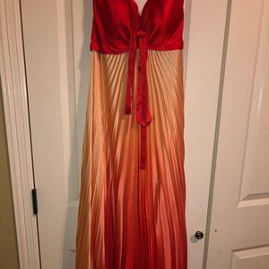 Nicole Bakti ombré orange red sunburst